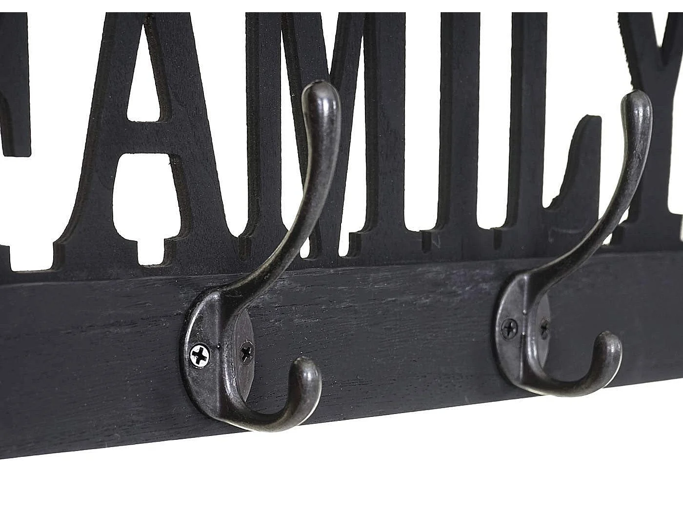 Porte-manteau mural patère en bois marron 60 x 1.5 x 20.5 cm MED04065