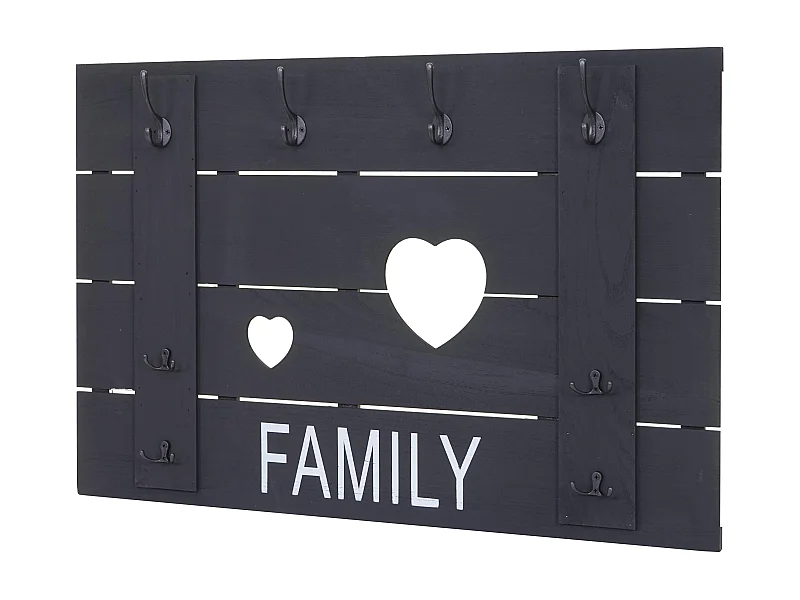 Porte-manteau mural family panneau grise 61 x 4 x 92 cm 04_0008174