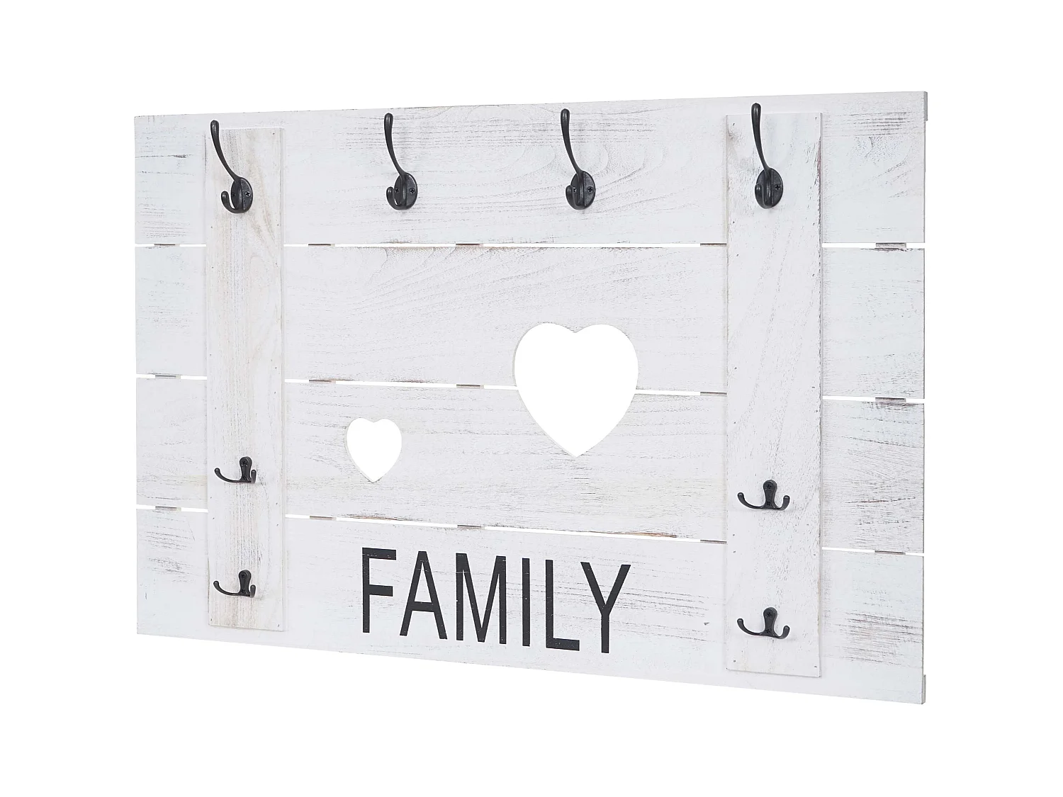 Porte-manteau mural Family panneau blanche 90 x 8 x 60 cm 04_0001006