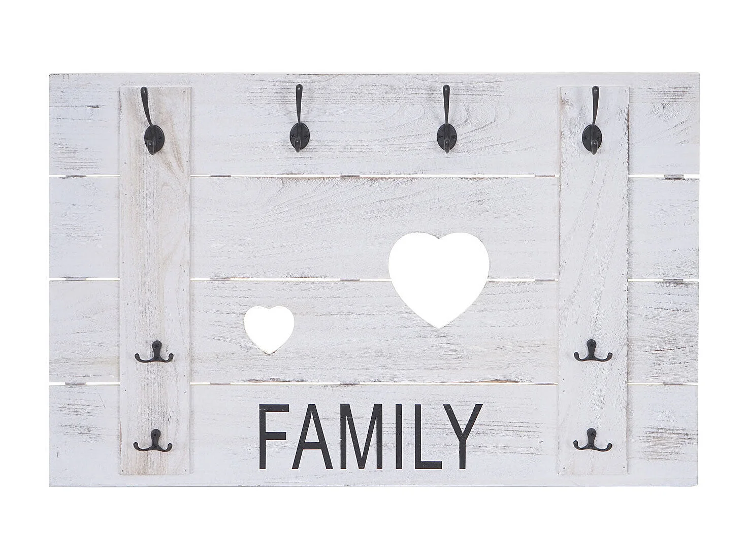 Porte-manteau mural Family panneau blanche 90 x 8 x 60 cm 04_0001006