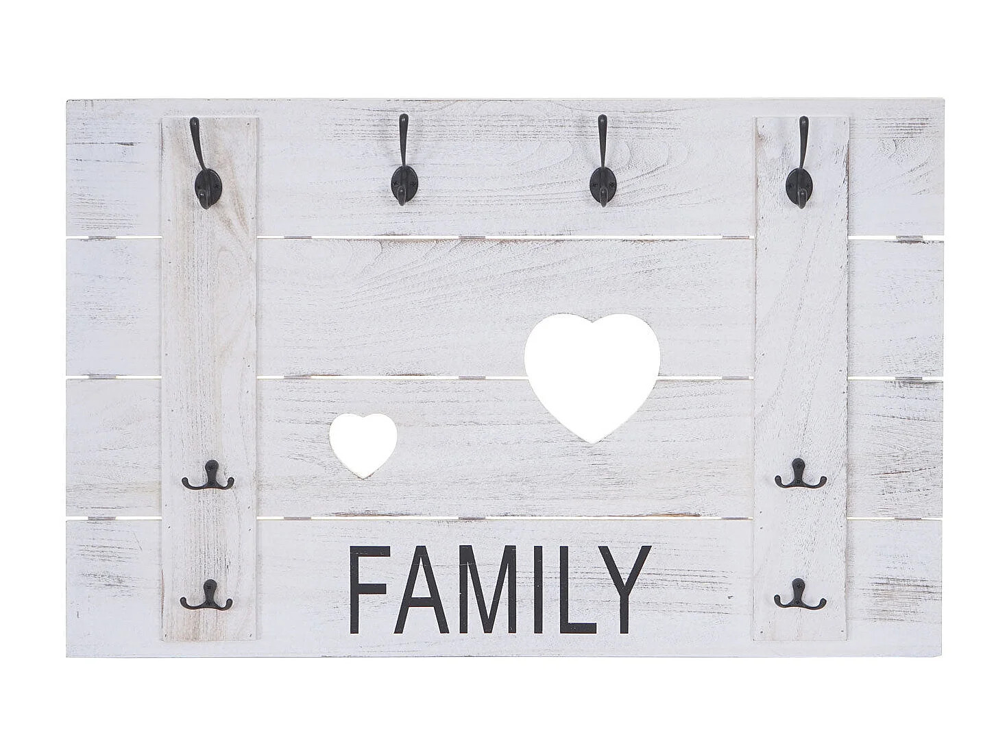 Porte-manteau mural Family panneau blanche 90 x 8 x 60 cm 04_0001006