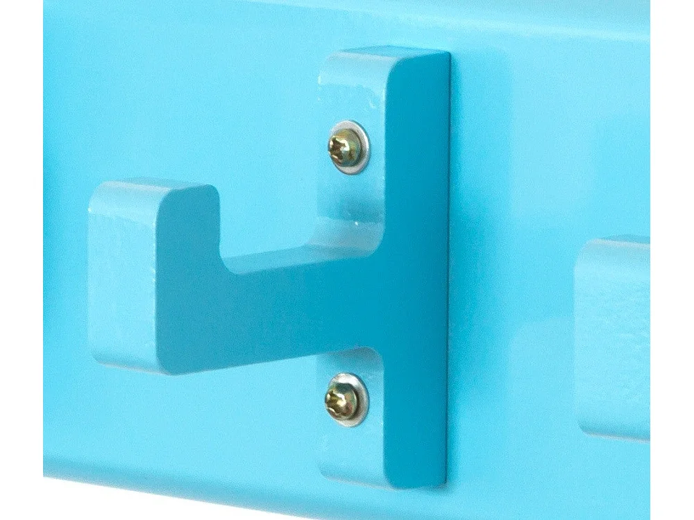 Porte-clés mural polyvalent 4 bleue 40 x 13 x 10 cm DIV06009