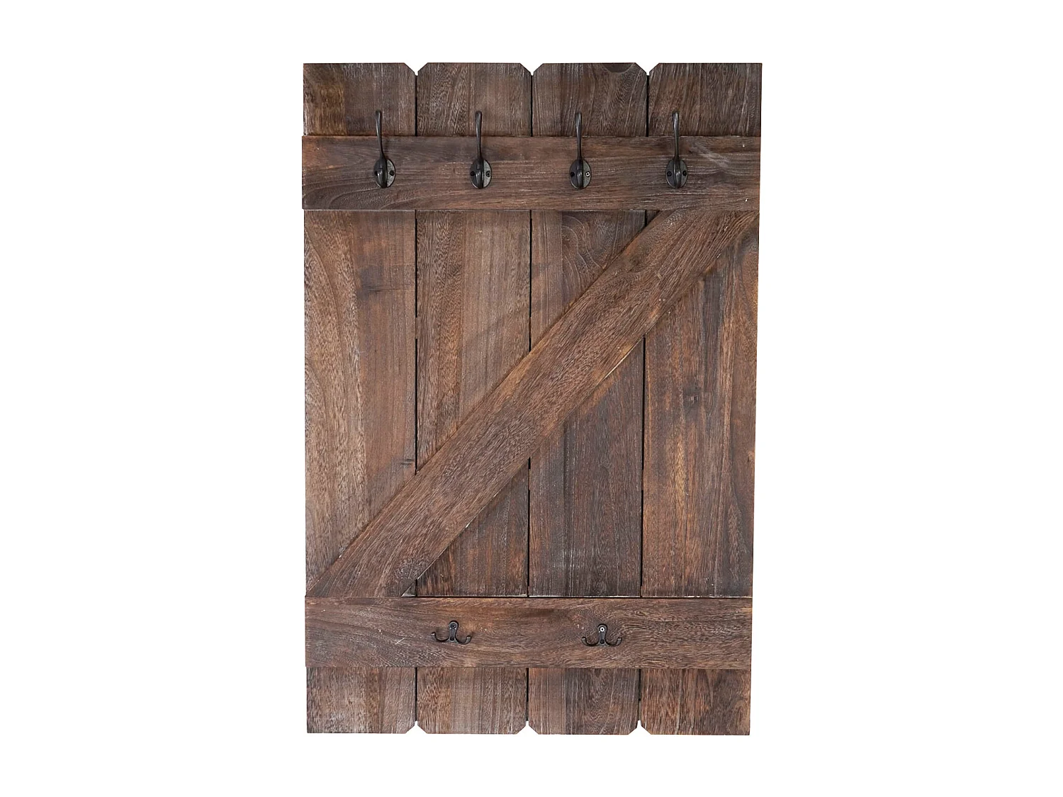 Porte-manteau mural panneau avec bois marron 60 x 10 x 91 cm 04_0001009