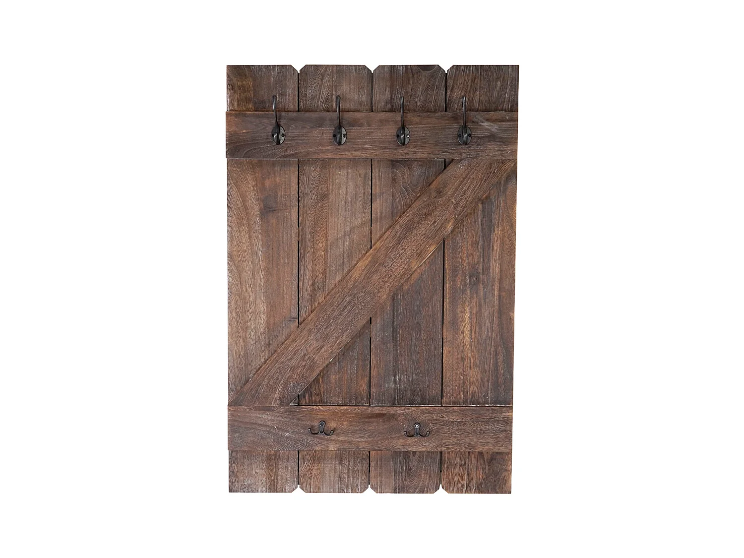 Porte-manteau mural panneau avec bois marron 60 x 10 x 91 cm 04_0001009
