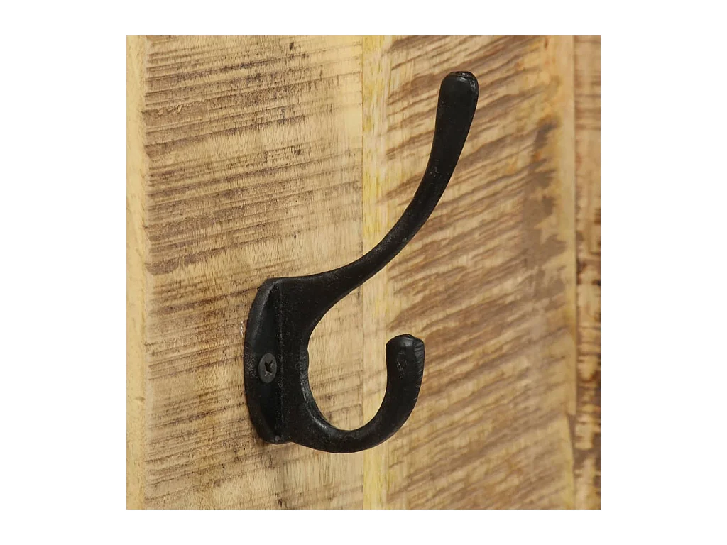 Lot de 2 portes-manteaux bois marron 36 x 3 x 110 cm DEC024202