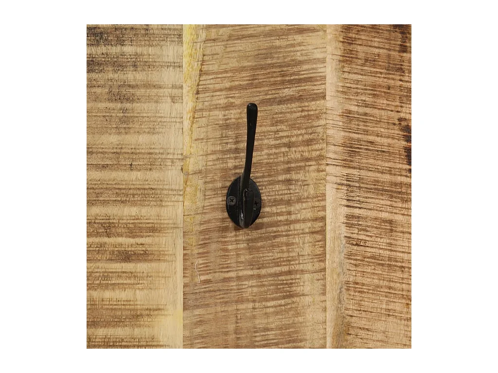 Lot de 2 portes-manteaux bois marron 36 x 3 x 110 cm DEC024202