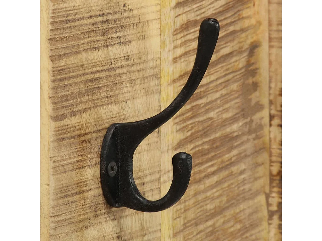 Lot de 2 portes-manteaux bois marron 36 x 3 x 110 cm DEC024202