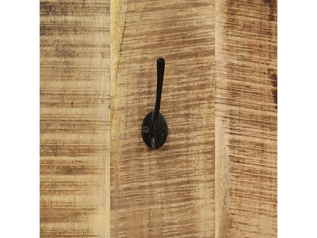 Lot de 2 portes-manteaux bois marron 36 x 3 x 110 cm DEC024202