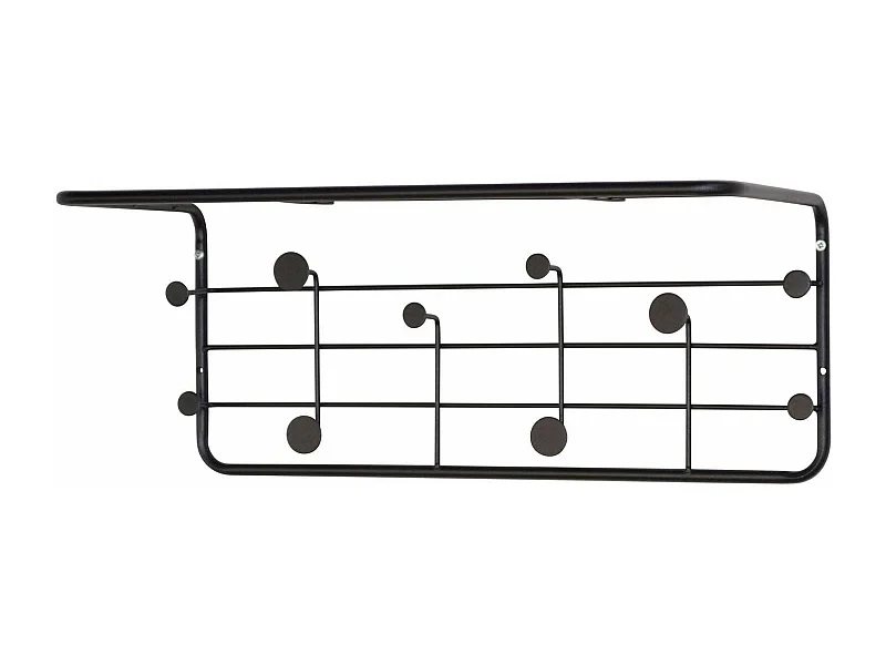 Porte manteaux en métal métal argentée 51 x 24 x 21 cm DIV05015