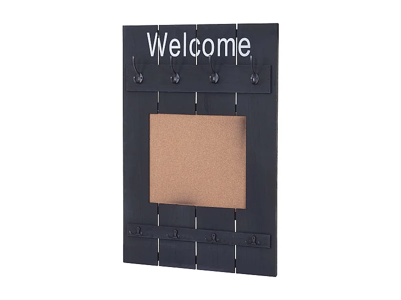 Porte-manteau mural panneau d'affichage bois marron 60 x 8 x 91 cm 04_0001000