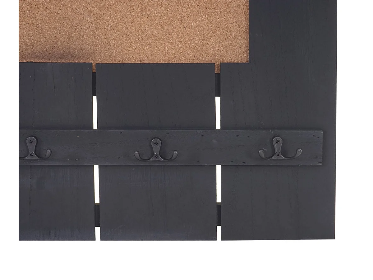 Porte-manteau mural panneau d'affichage bois marron 60 x 8 x 91 cm 04_0001000