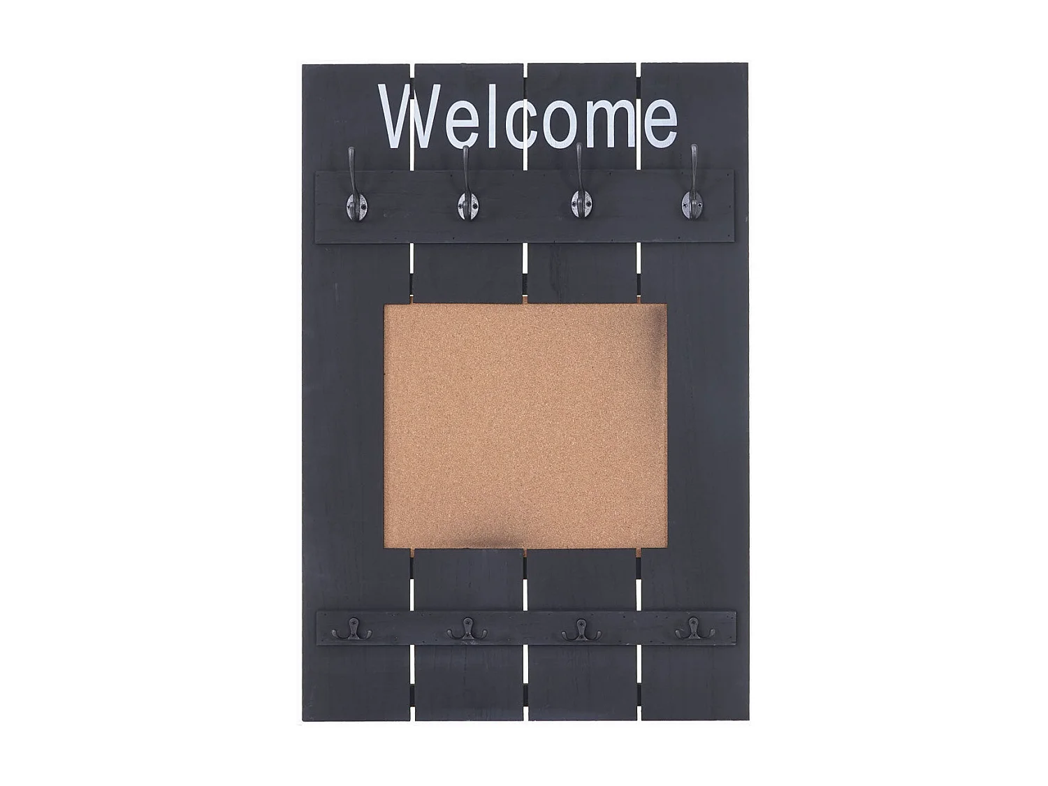 Porte-manteau mural panneau d'affichage bois marron 60 x 8 x 91 cm 04_0001000