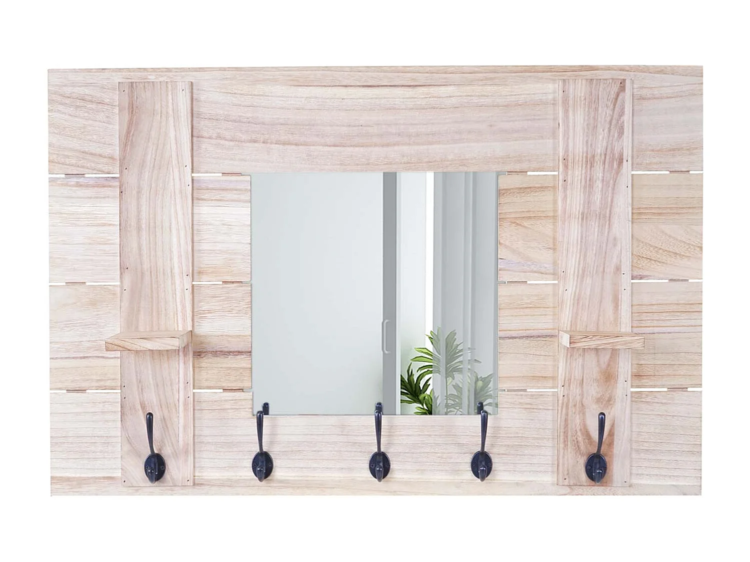 1x portemanteau mural miroir marron 67 x 10 x 97 cm 04_0008172