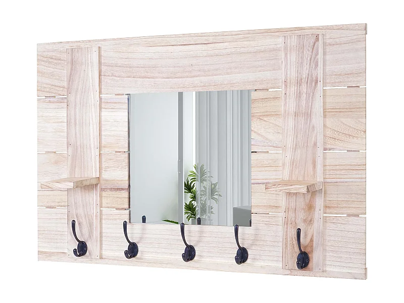 1x portemanteau mural miroir marron 67 x 10 x 97 cm 04_0008172