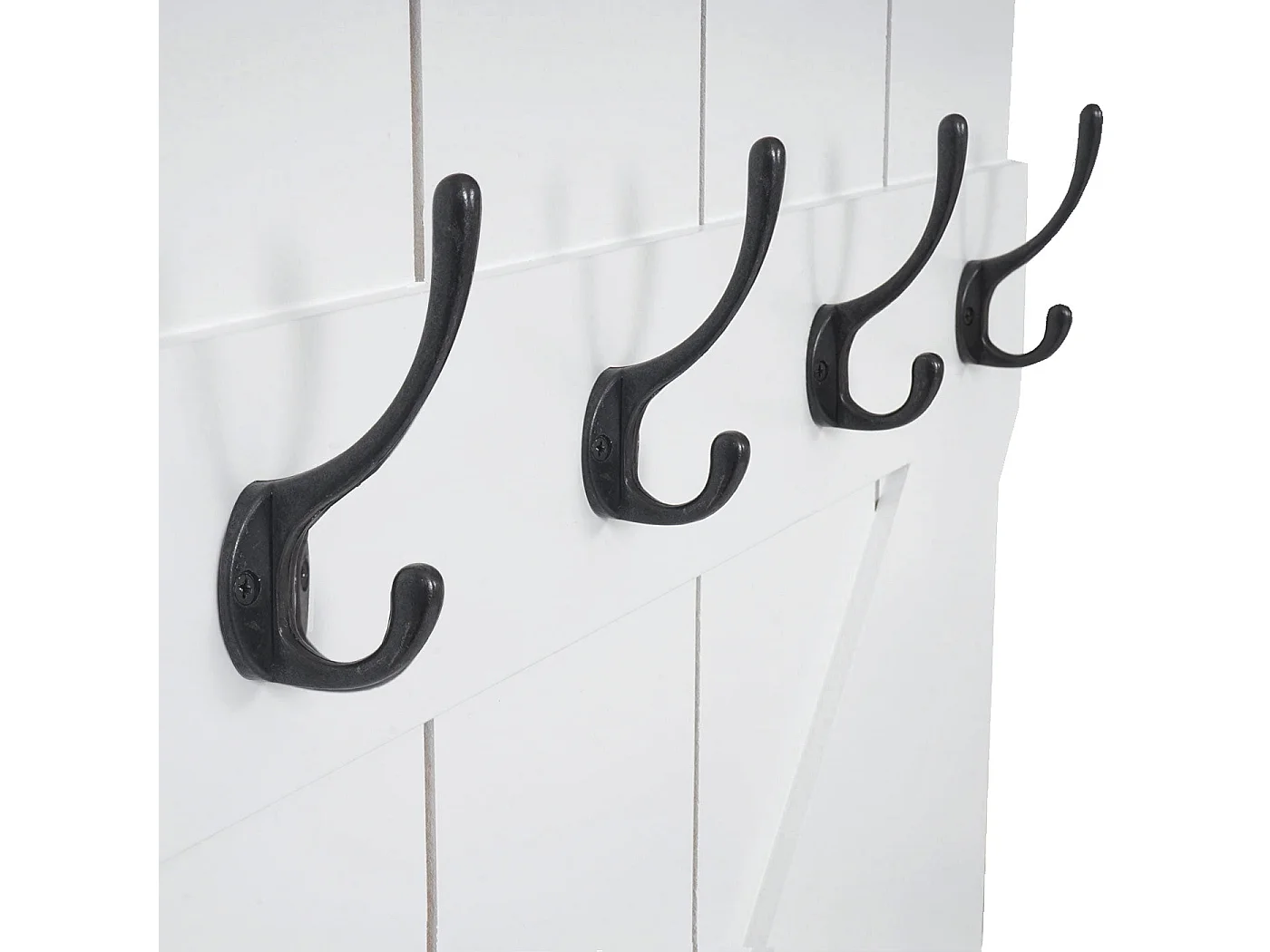 Porte-manteau mural panneaux décoratif blanche 60 x 10 x 91 cm 04_0001011