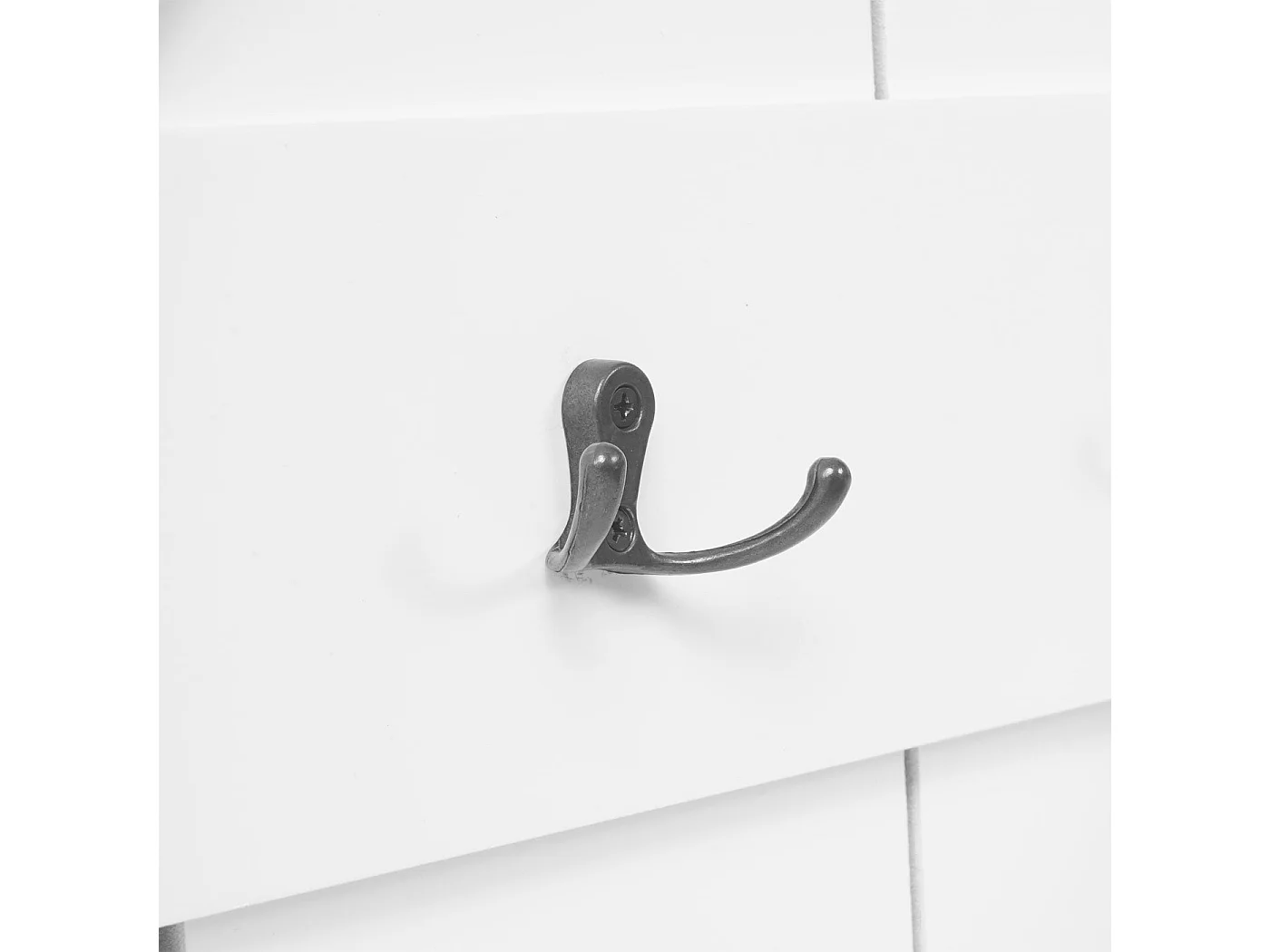 Porte-manteau mural panneaux décoratif blanche 60 x 10 x 91 cm 04_0001011