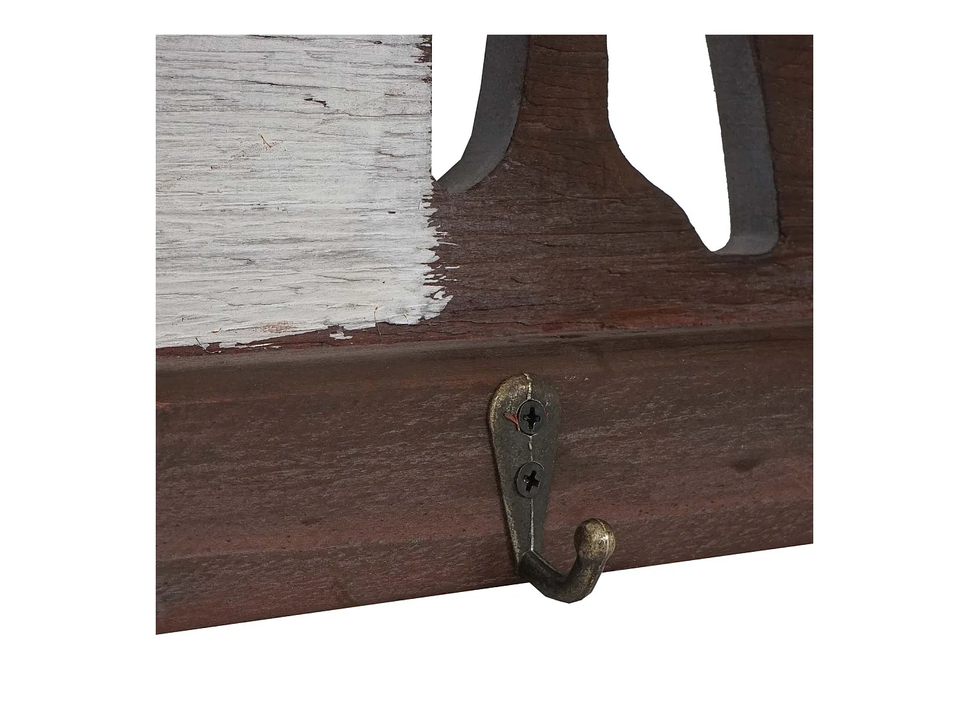 Porte-manteau mural Family avec métal marron 63 x 4 x 18 cm 04_0000977