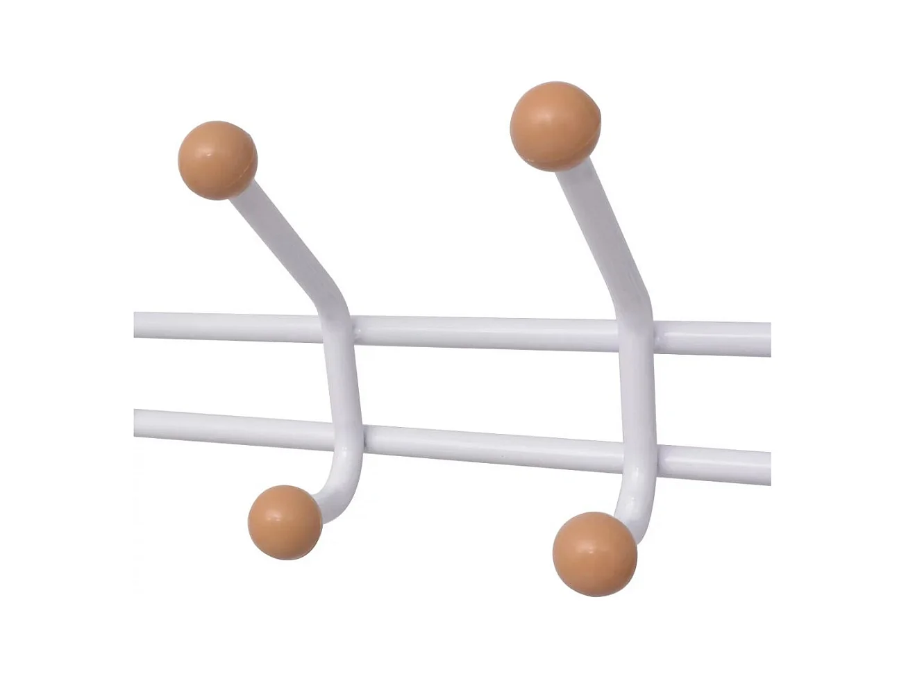 Porte-manteau rangement de chaussures blanche 68 x 32 x 182 cm DEC024190