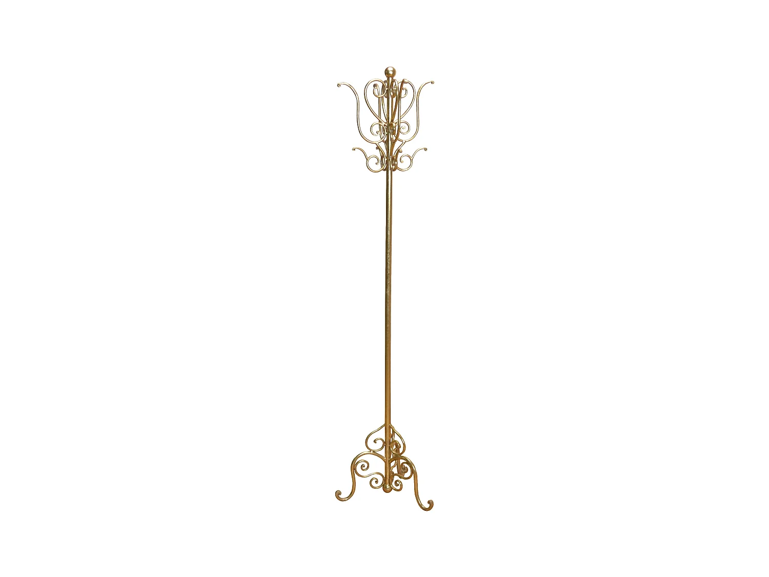 Porte-manteau en fer or 46 x 46 x 175 cm MED05028