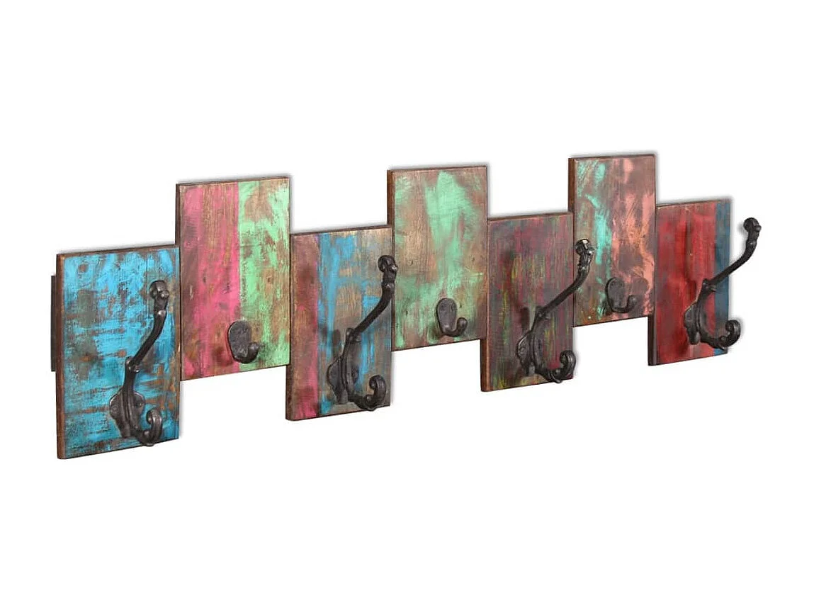 Porte-manteau avec 7 crochets bois marron 78 x 23 x 10 cm DEC024187