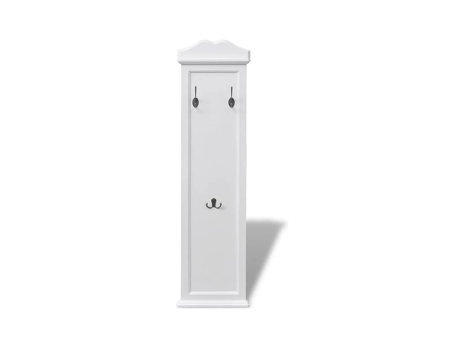 Lot de 2 portemanteaux effet bois blanche 28 x 3 x 109 cm DEC024185