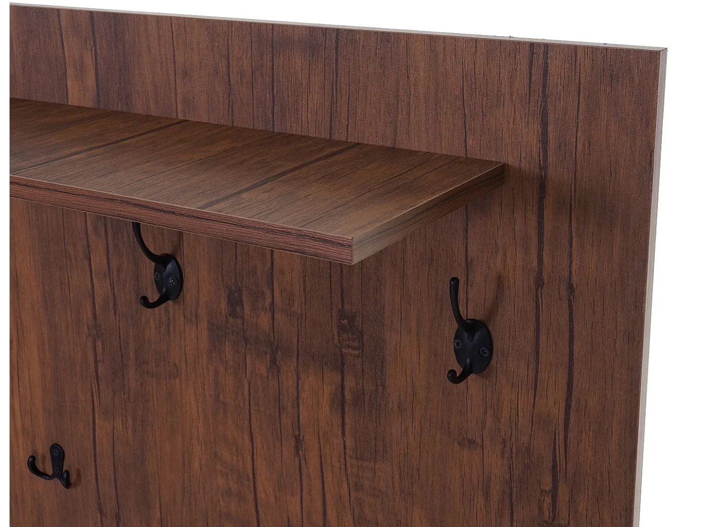 Porte-manteau mural panneau d'armoire beige 80 x 21.5 x 100 cm 04_0000972