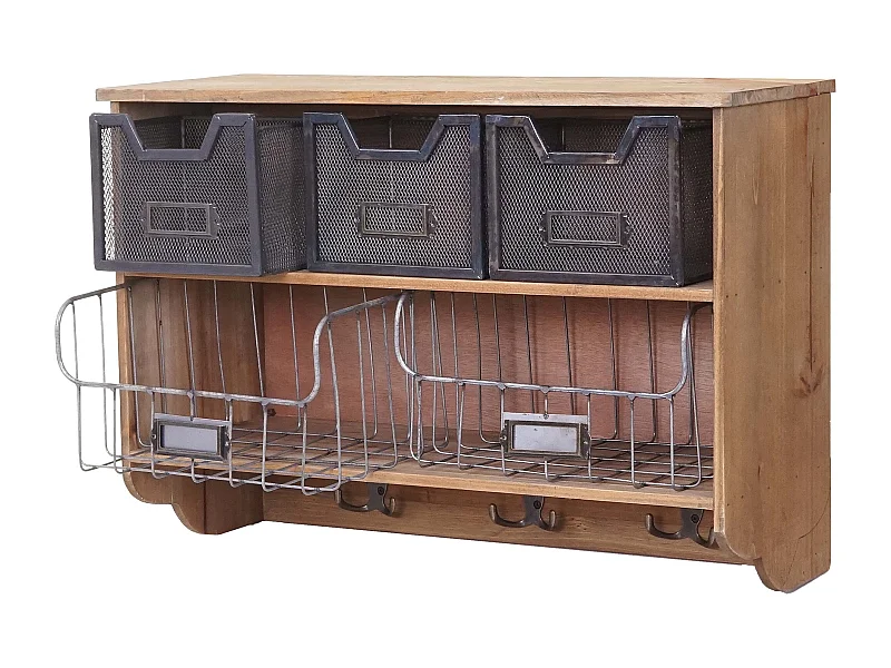 Étagère de cuisine murale bois marron 60 x 24 x 42 cm 04_0000976