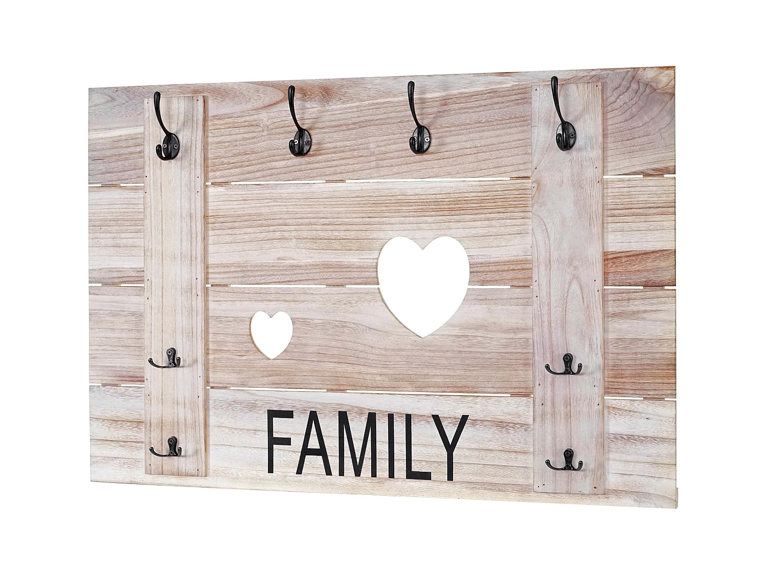 Porte-manteau mural family panneau bois marron 62 x 4 x 94 cm 04_0008175