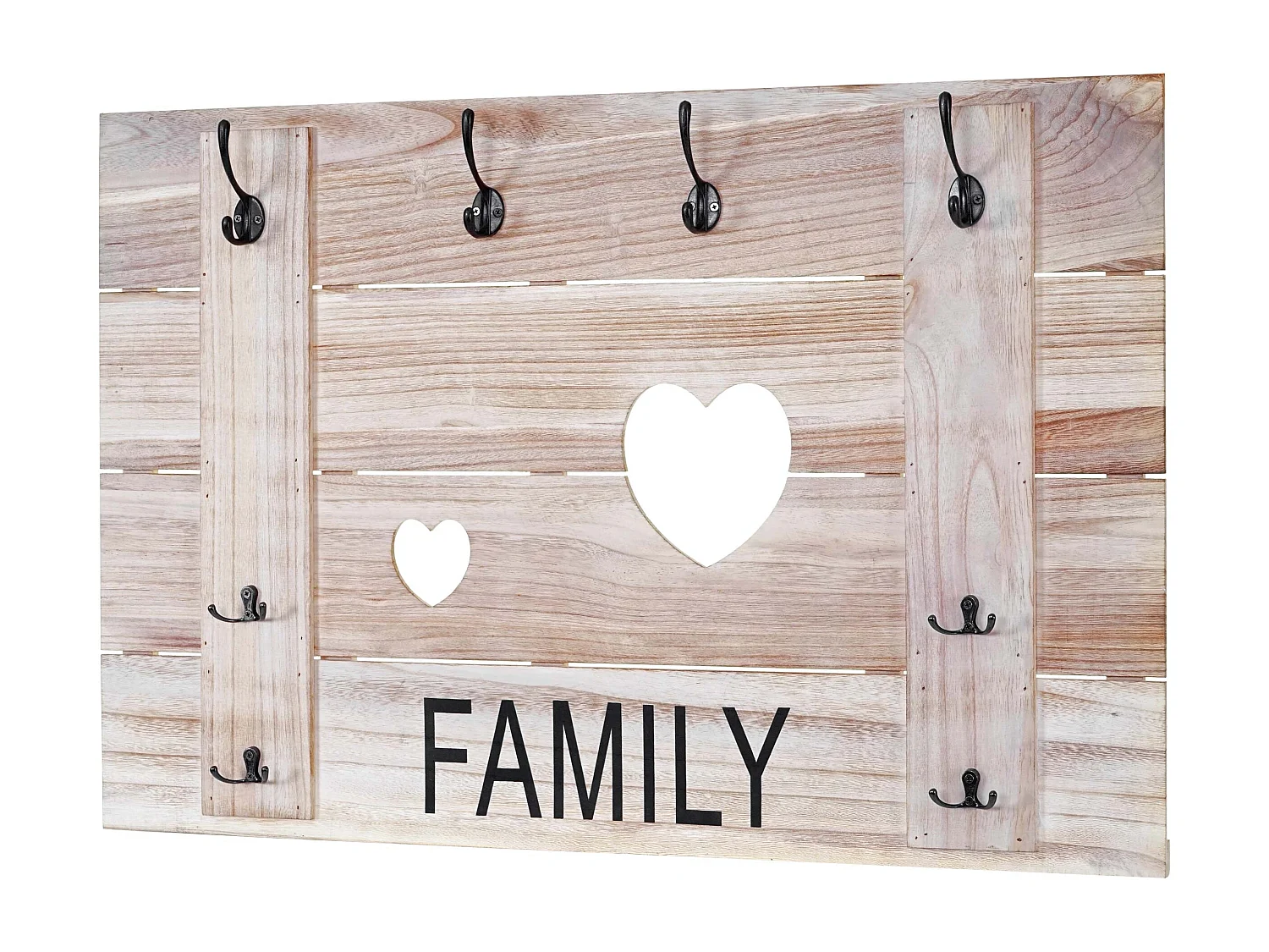 Porte-manteau mural family panneau bois marron 62 x 4 x 94 cm 04_0008175