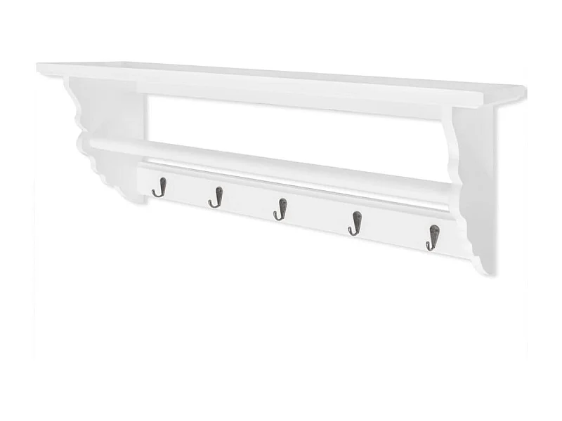 Porte-manteau PFDM blanc style blanche 70 x 18 x 26 cm DEC024186