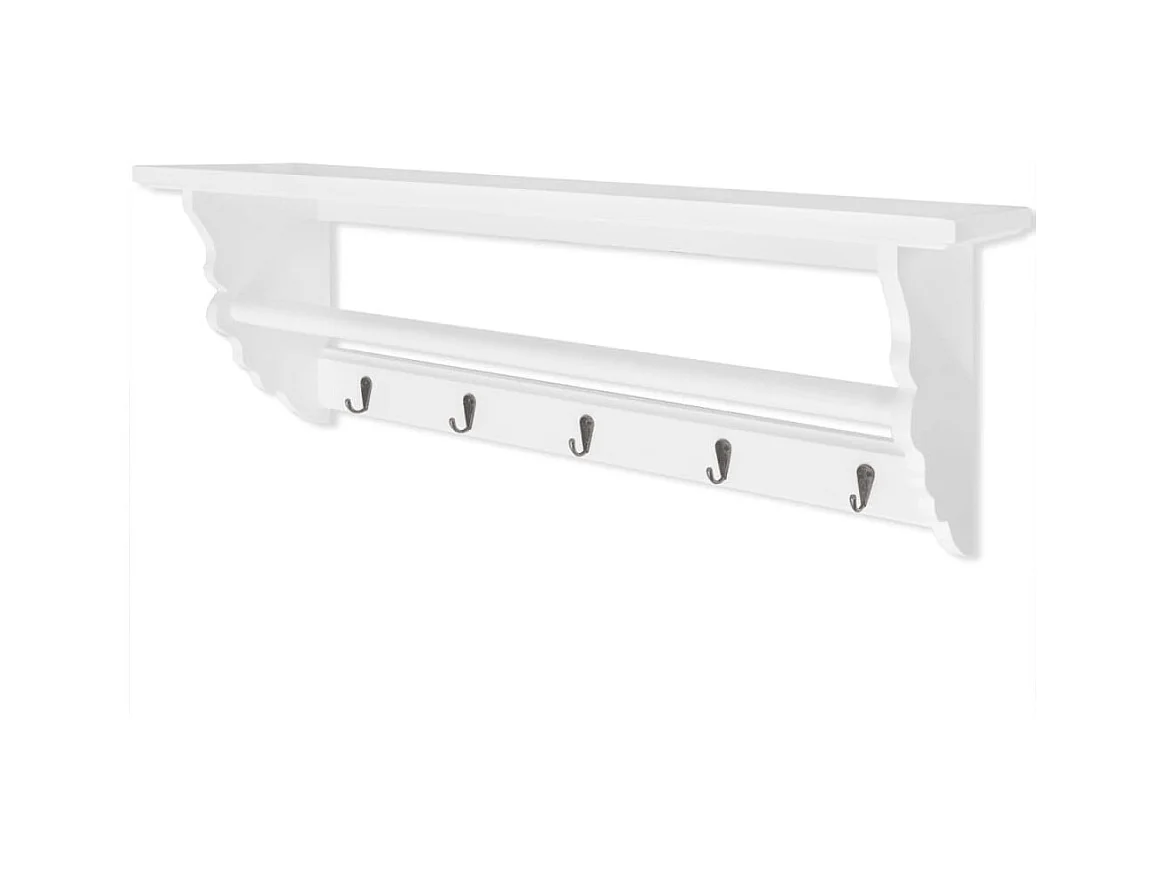 Porte-manteau PFDM blanc style blanche 70 x 18 x 26 cm DEC024186