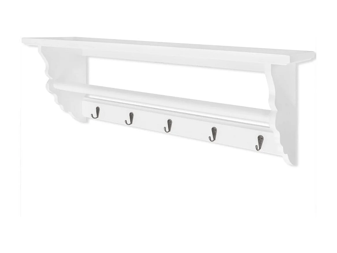 Porte-manteau PFDM blanc style blanche 70 x 18 x 26 cm DEC024186