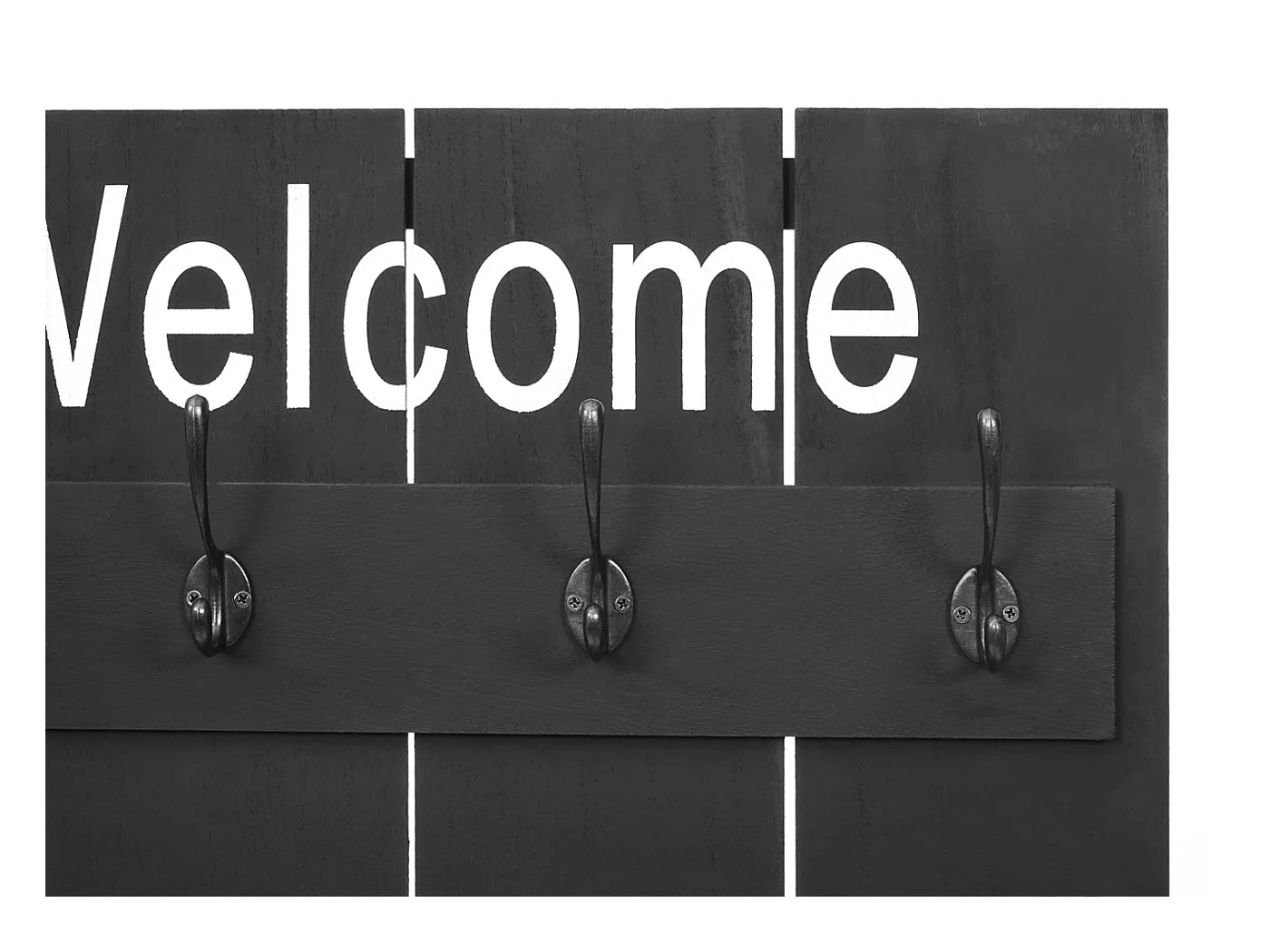 Porte manteau mural Welcome bois marron 60 x 8 x 91 cm 04_0001003