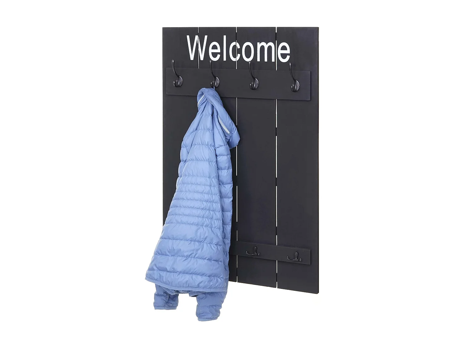 Porte manteau mural Welcome bois marron 60 x 8 x 91 cm 04_0001003