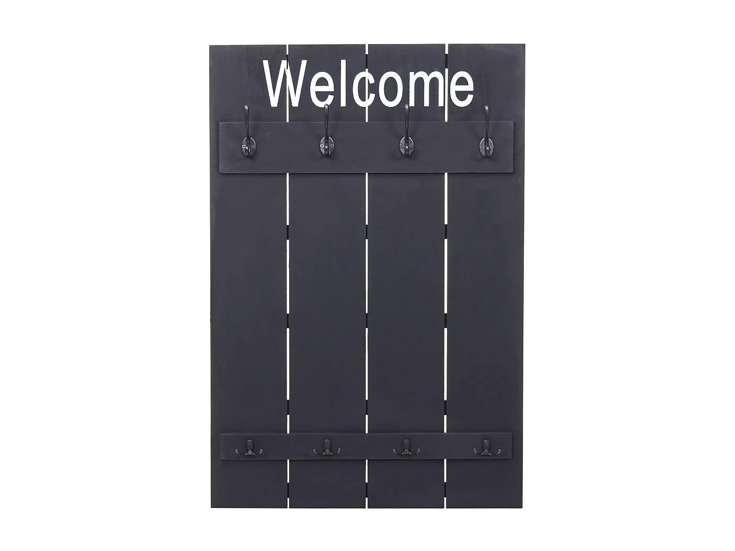 Porte manteau mural Welcome bois marron 60 x 8 x 91 cm 04_0001003