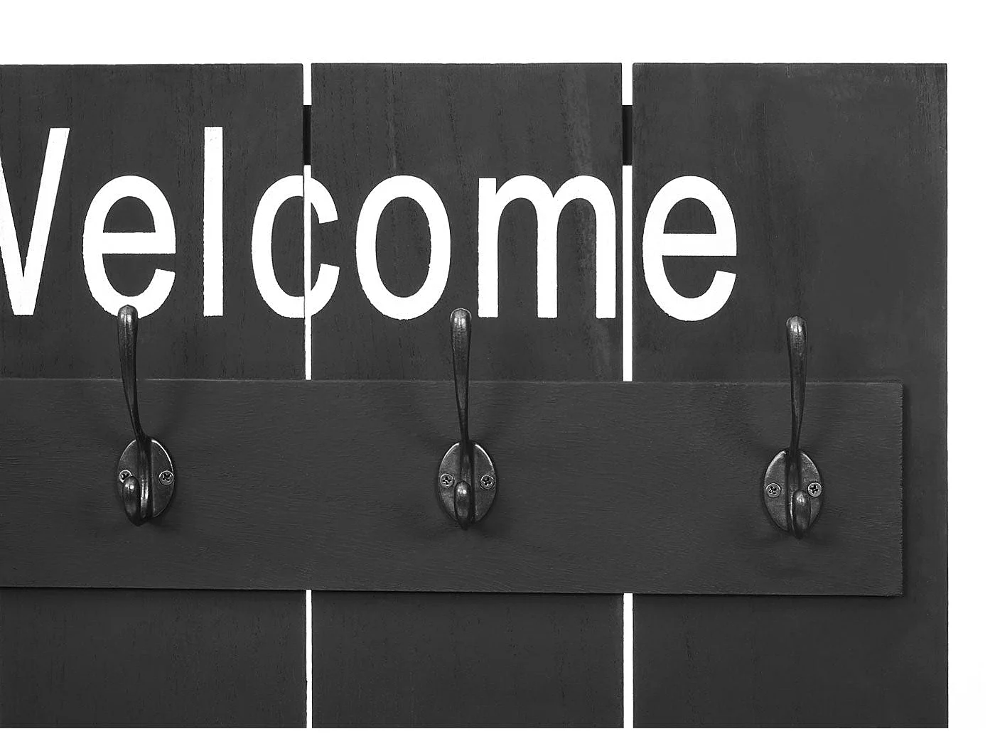 Porte manteau mural Welcome bois marron 60 x 8 x 91 cm 04_0001003