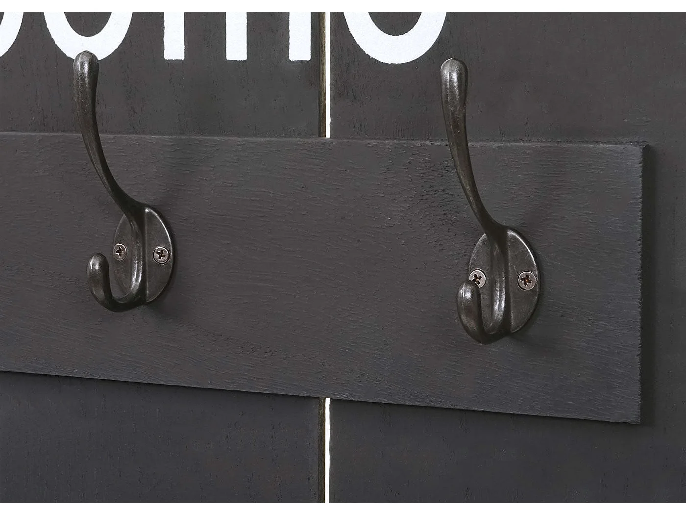 Porte manteau mural Welcome bois marron 60 x 8 x 91 cm 04_0001003