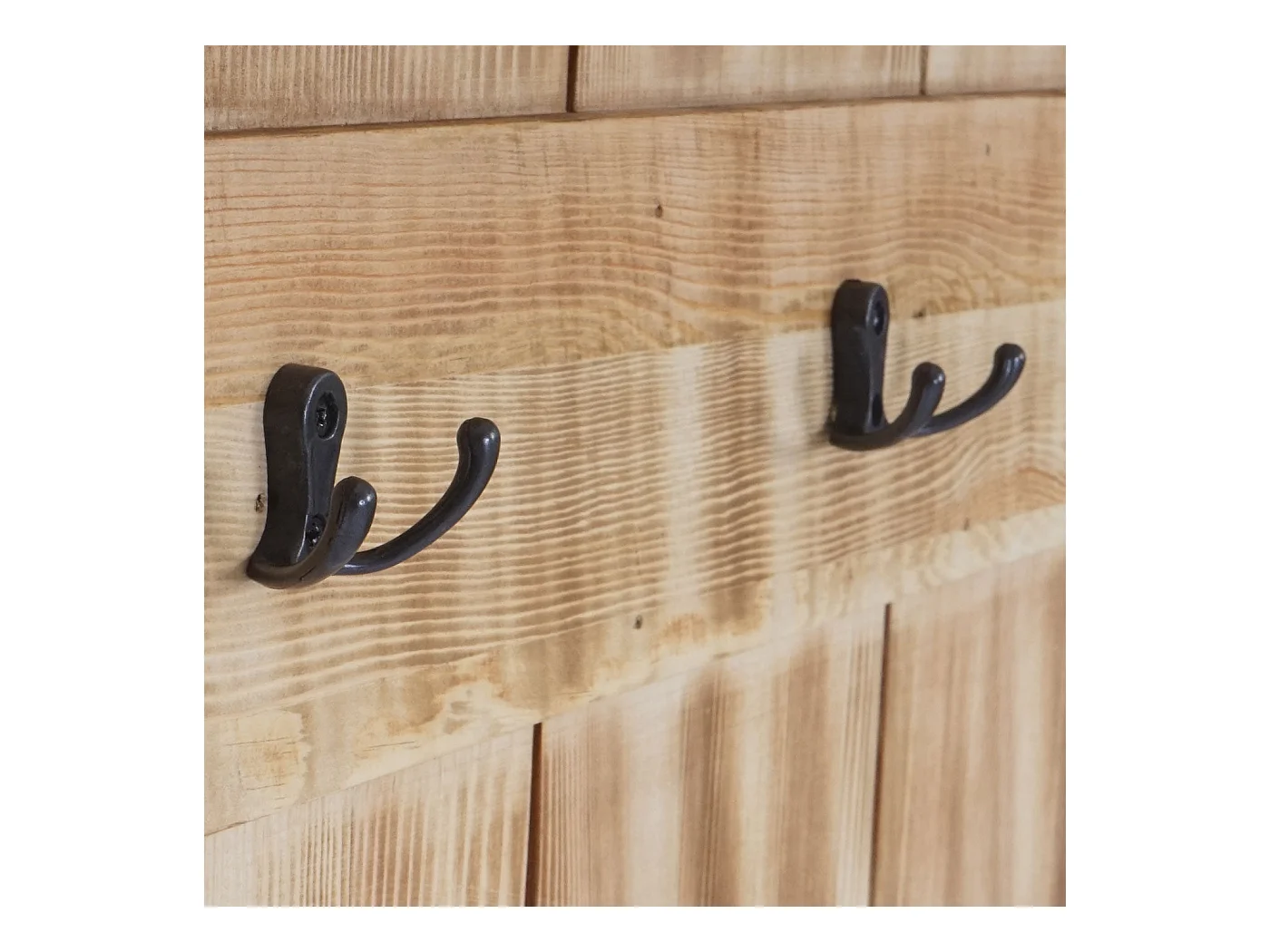 Porte-manteau mural panneau avec bois marron 60 x 10 x 91 cm 04_0001010