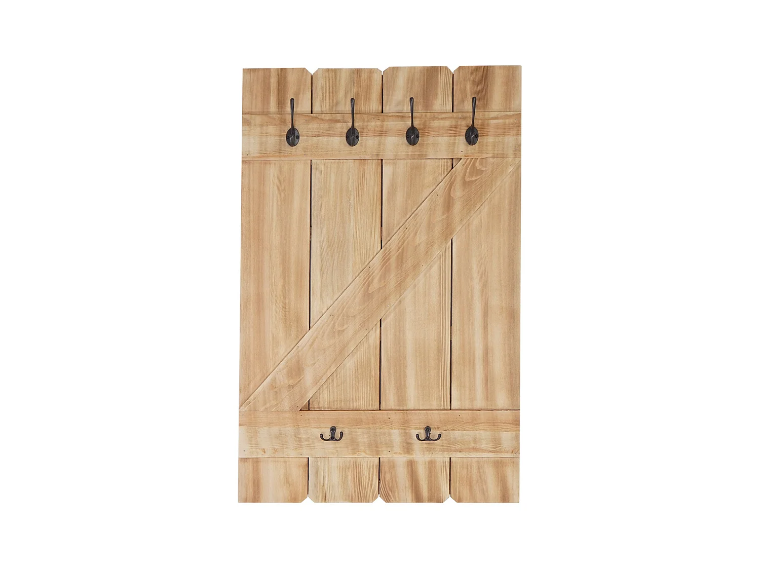 Porte-manteau mural panneau avec bois marron 60 x 10 x 91 cm 04_0001010
