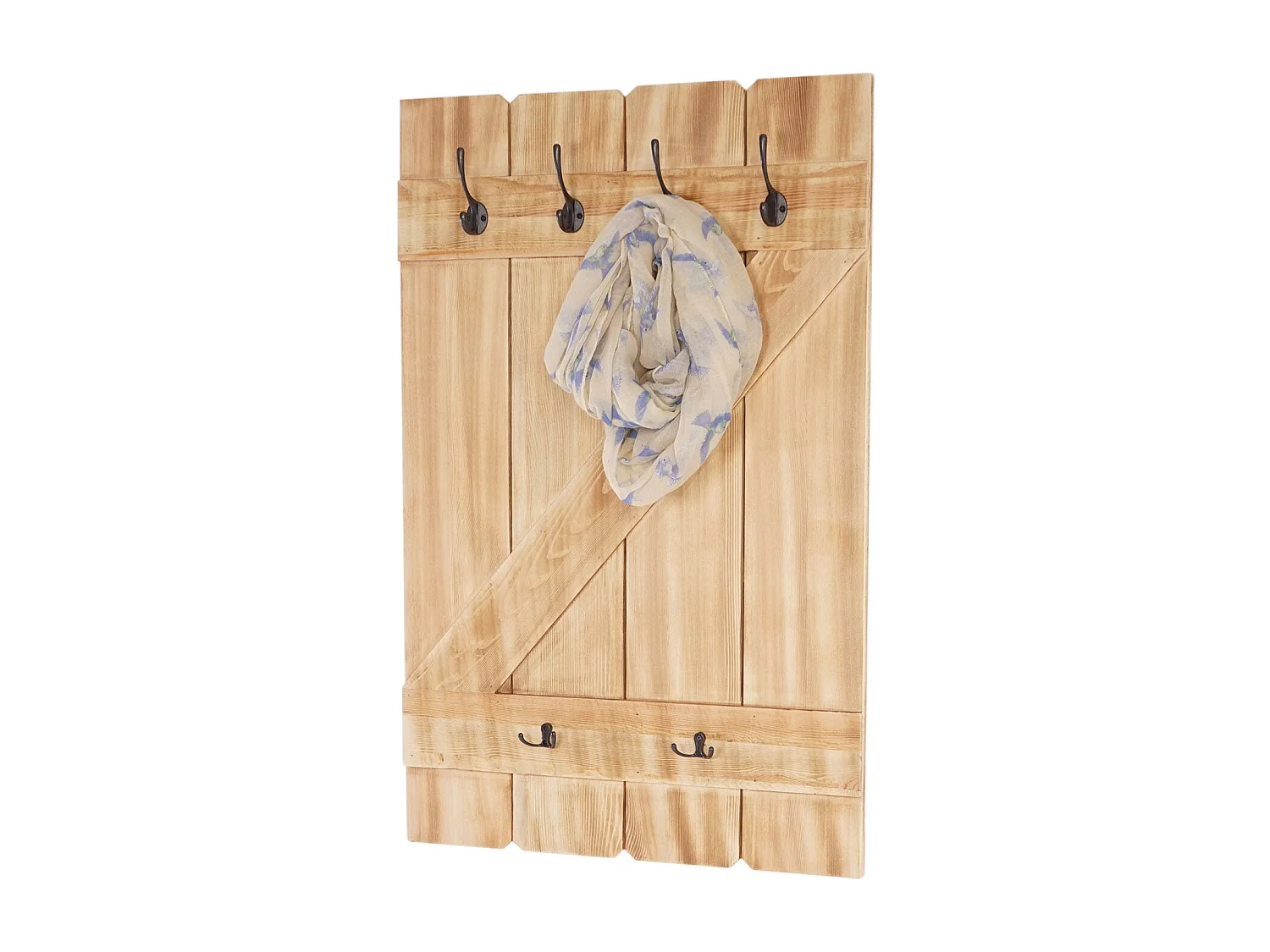 Porte-manteau mural panneau avec bois marron 60 x 10 x 91 cm 04_0001010