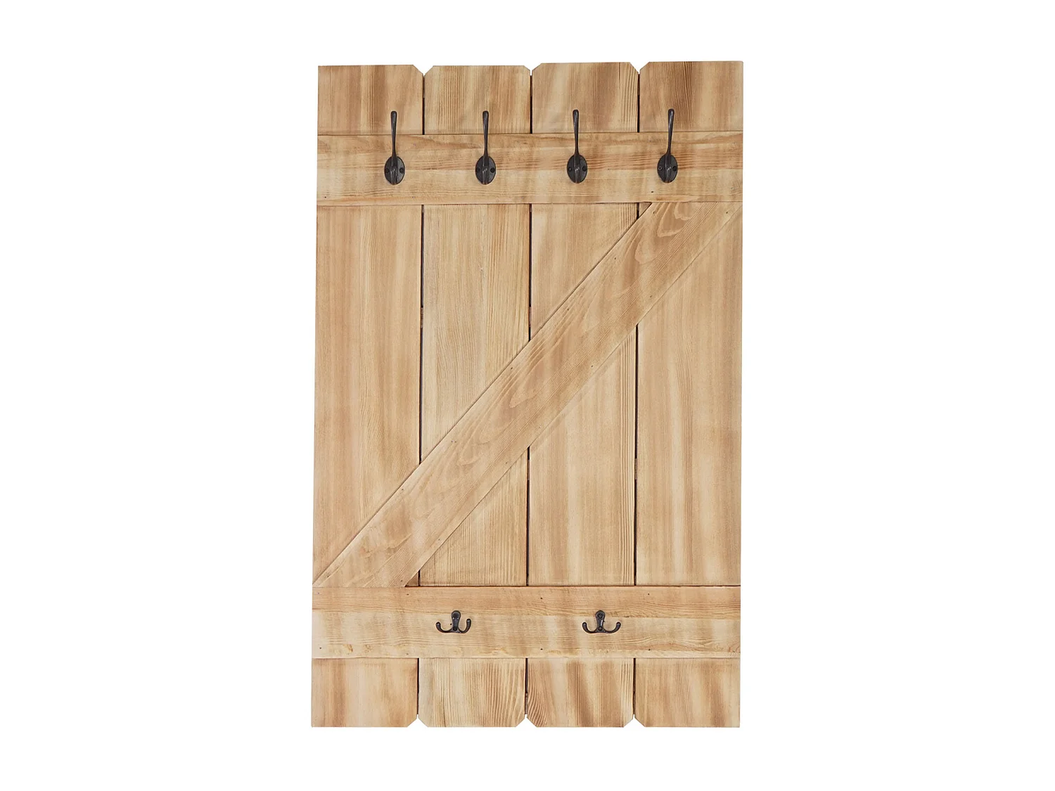 Porte-manteau mural panneau avec bois marron 60 x 10 x 91 cm 04_0001010