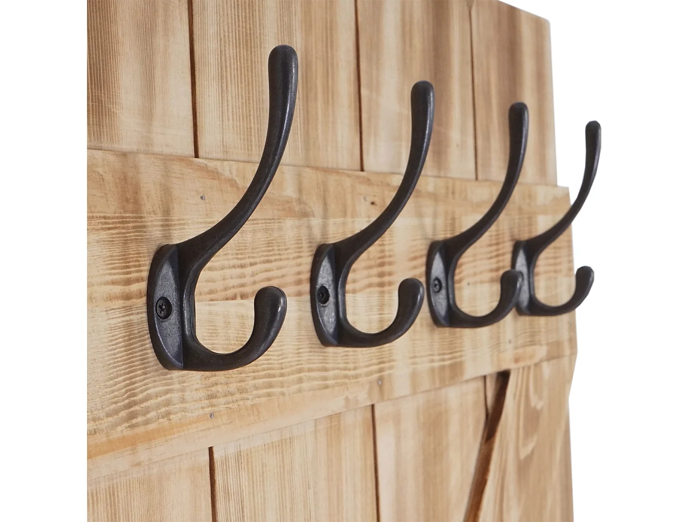Porte-manteau mural panneau avec bois marron 60 x 10 x 91 cm 04_0001010