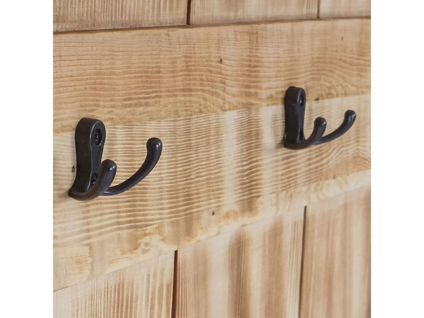 Porte-manteau mural panneau avec bois marron 60 x 10 x 91 cm 04_0001010