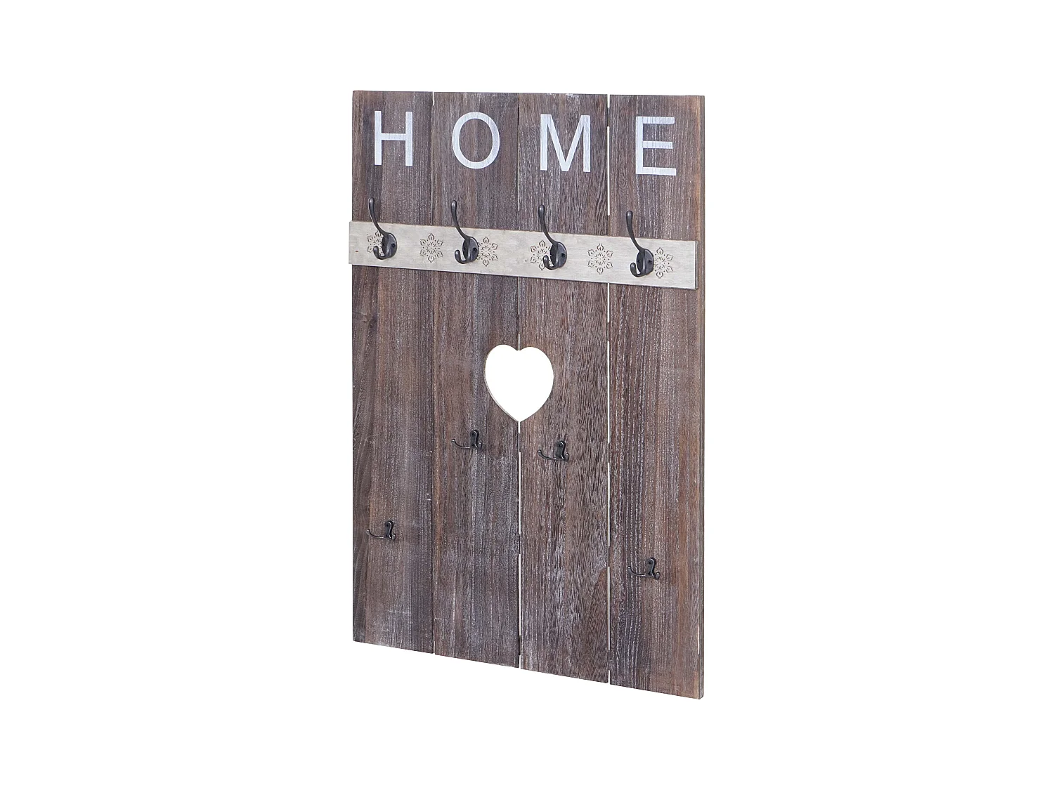 Porte-manteau mural Home panneau marron 60 x 8 x 91 cm 04_0000993