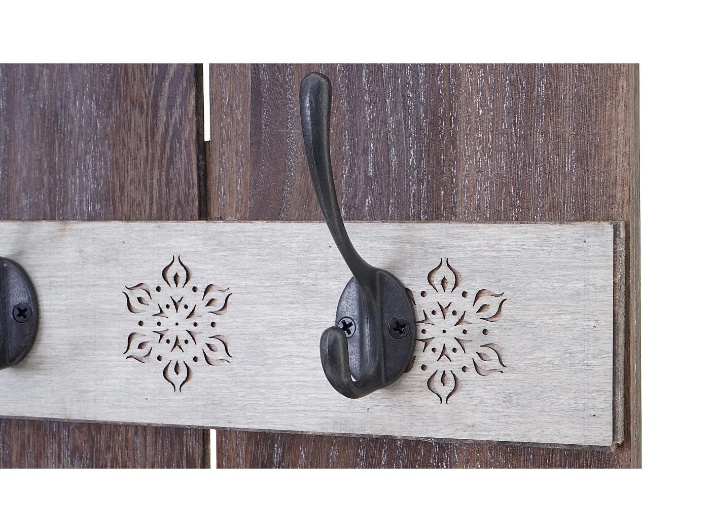 Porte-manteau mural Home panneau marron 60 x 8 x 91 cm 04_0000993