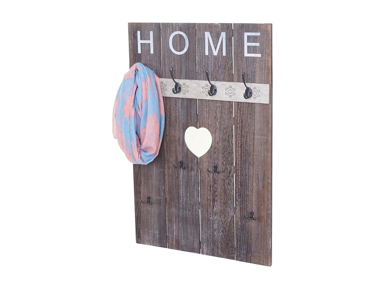Porte-manteau mural Home panneau marron 60 x 8 x 91 cm 04_0000993