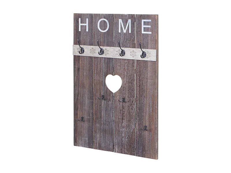 Porte-manteau mural Home panneau marron 60 x 8 x 91 cm 04_0000993