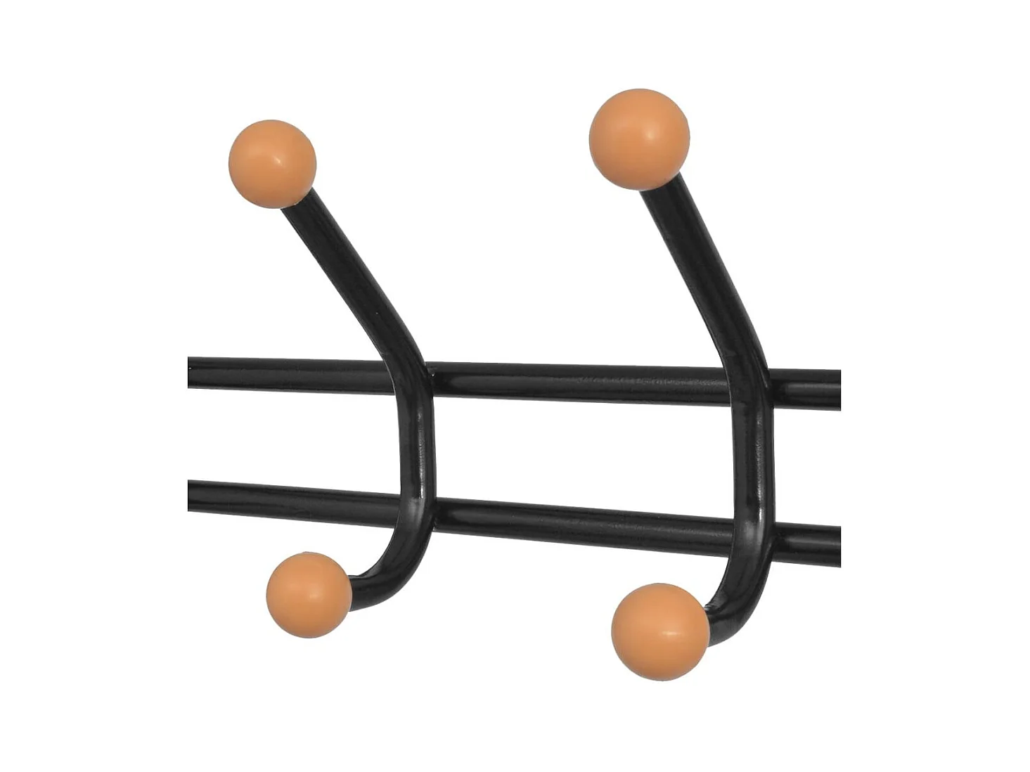 Porte-manteau rangement pour chaussures noire 68 x 32 x 182 cm DEC024189