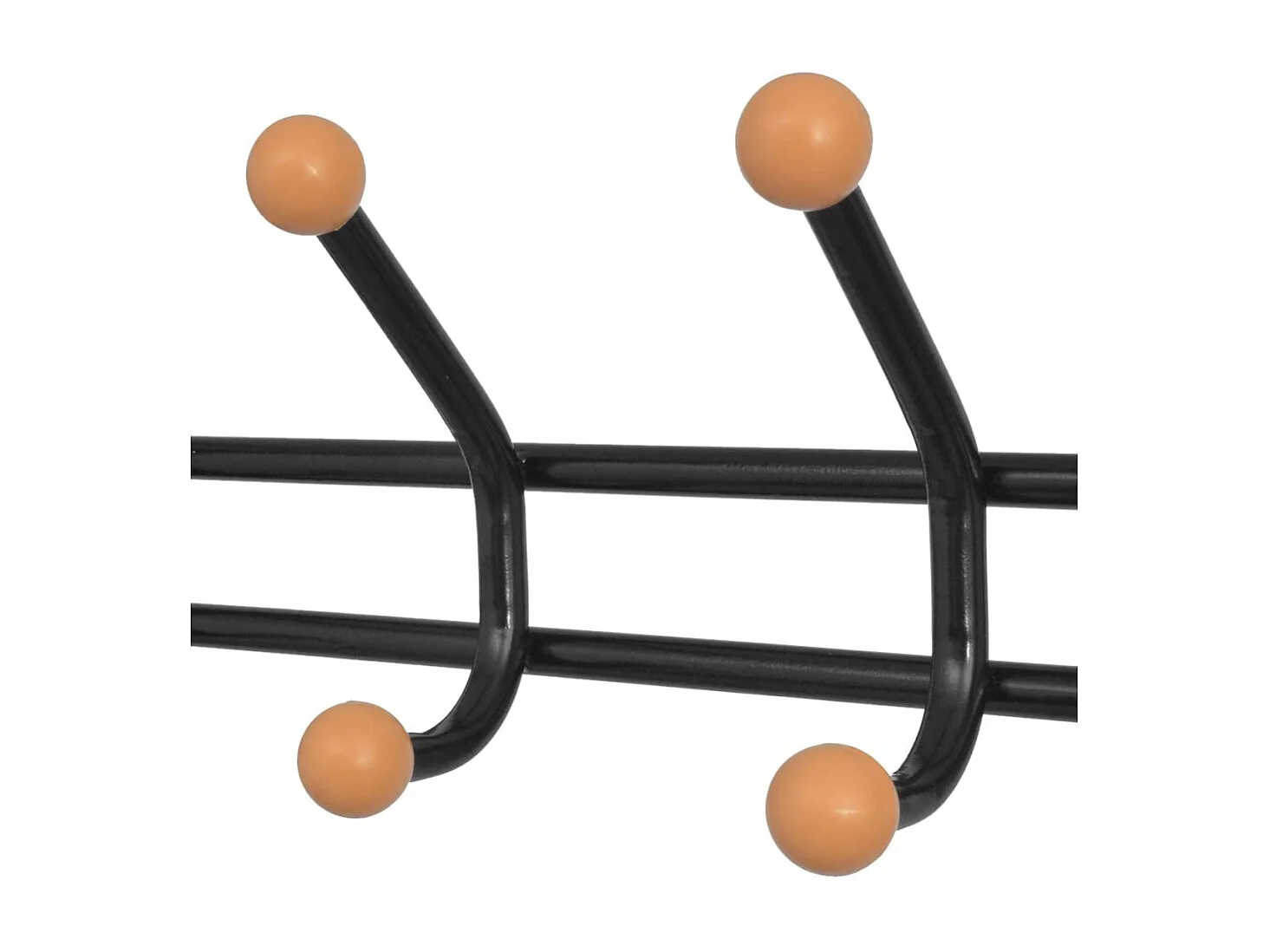 Porte-manteau rangement pour chaussures noire 68 x 32 x 182 cm DEC024189