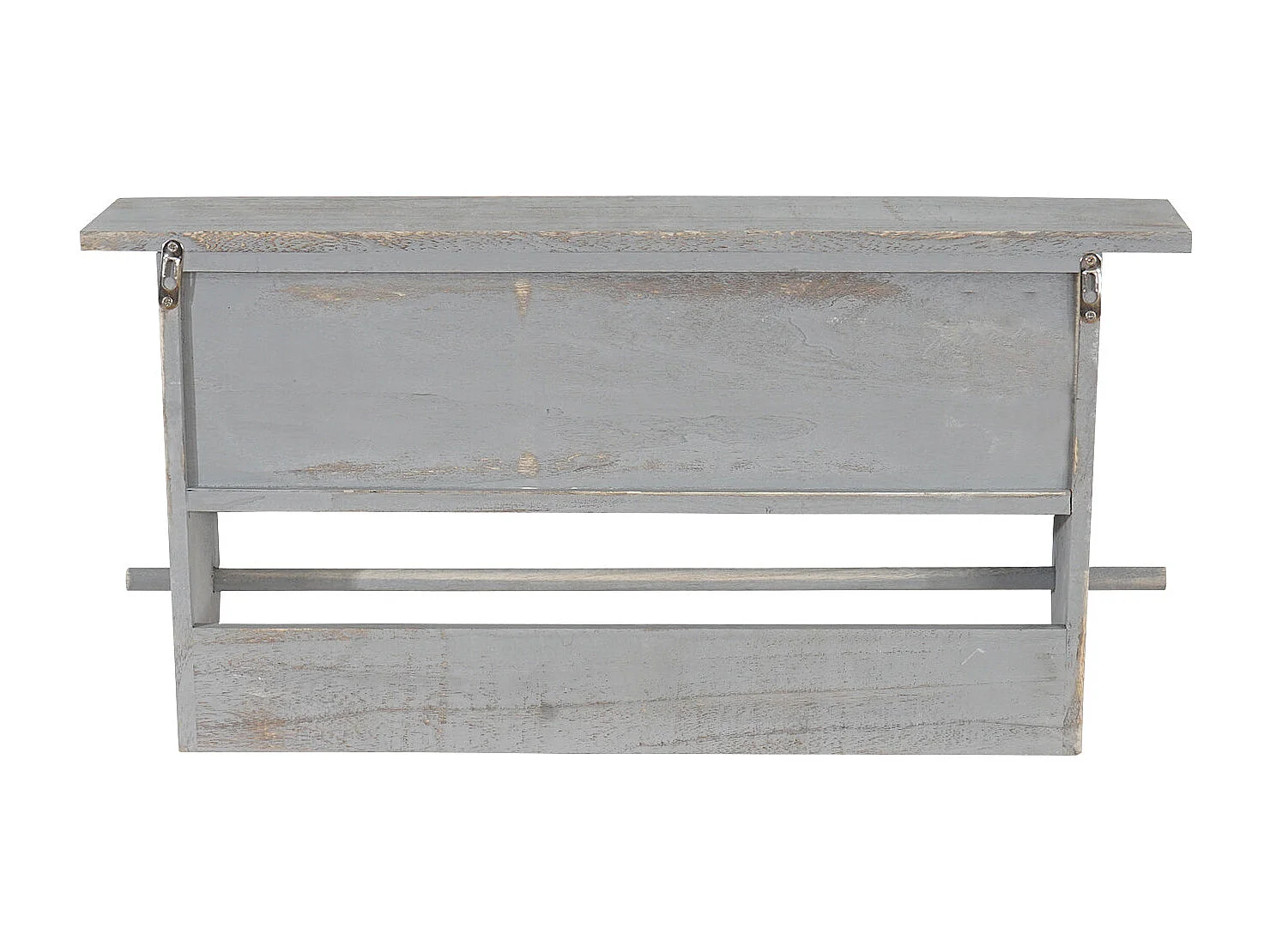 Porte manteau mural étagère grise 65 x 13 x 32 cm 04_0000965